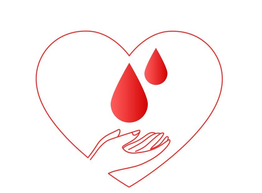 world blood donor day with save hand